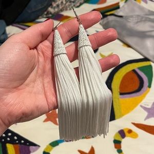 Eddie Borgo Silk Tassel Pave Cone Drop Earrings